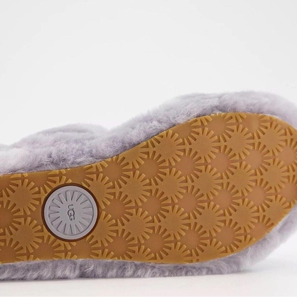 🆕 UGG Oh Yeah Soft Amethyst Double Strap Sandals Back Logo Elastic size 8 - Picture 6 of 7